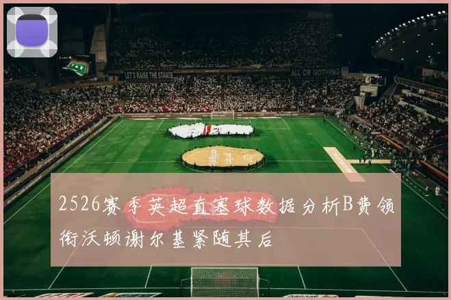 2526赛季英超直塞球数据分析B费领衔沃顿谢尔基紧随其后